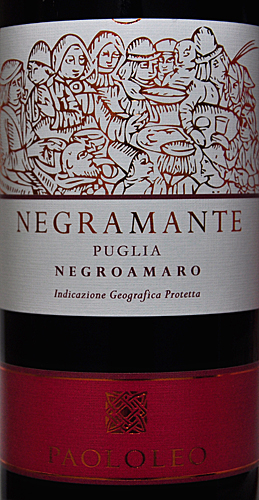 EtikettNEGRAMANTE - Negroamaro Puglia IGP 2014 - Cantine Paolo Leo